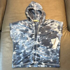 Vintage Havana Blue Star Girls Hoodie Sleeveless Sweatshirt Vest size XL/16, NWT